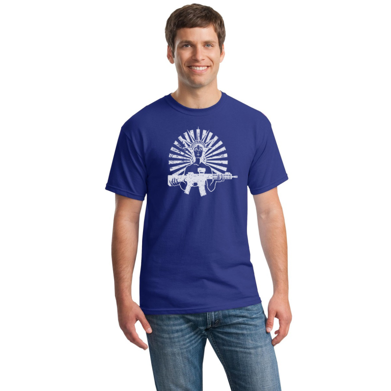 FreedomWare Lady Liberty t-shirt in cobalt
